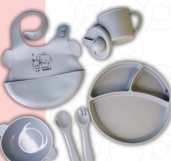 Set de vajilla silicona para bebes